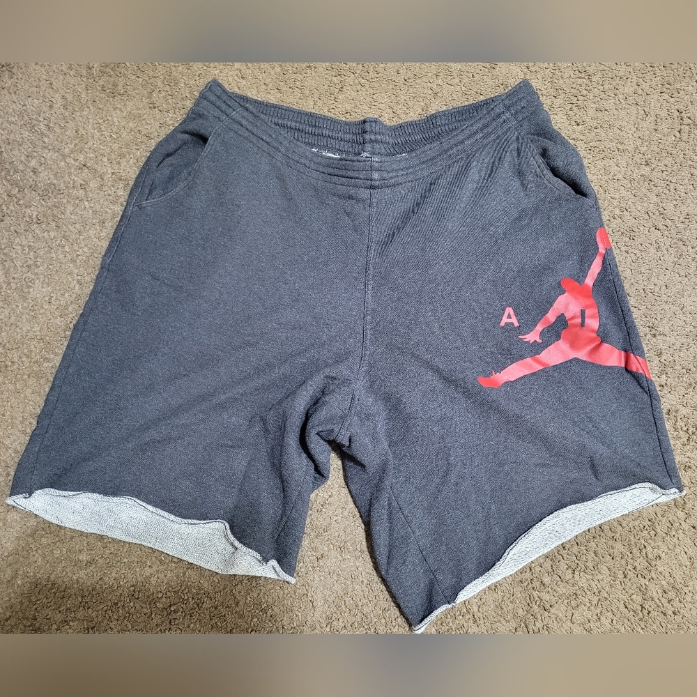 NIKE AIR JORDAN GRAY CITY FLEECE BASKETBALL JUMPMAN LOGO KNIT GYM MEN'S 3XL